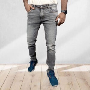 PURE & LUXE Slim Fit Grey Jeans featuring a classic design with a contemporary cut, crafted from premium denim for a comfortable and stylish fit.