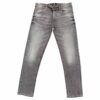 Flat frontside view of PURE & LUXE Acid Wash Black Jeans, highlighting the trendy design and unique acid wash finish.