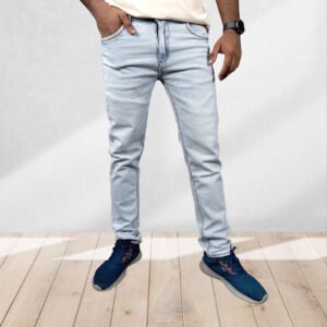 Light Blue Jeans showcasing slim fit design and premium denim quality, perfect for a stylish and casual look.