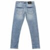 Backside flat view of Mid Indigo Slim Fit Jeans for men showcasing pocket design